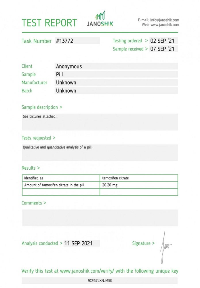 Odin Anabolics Nolvadex Lab Test