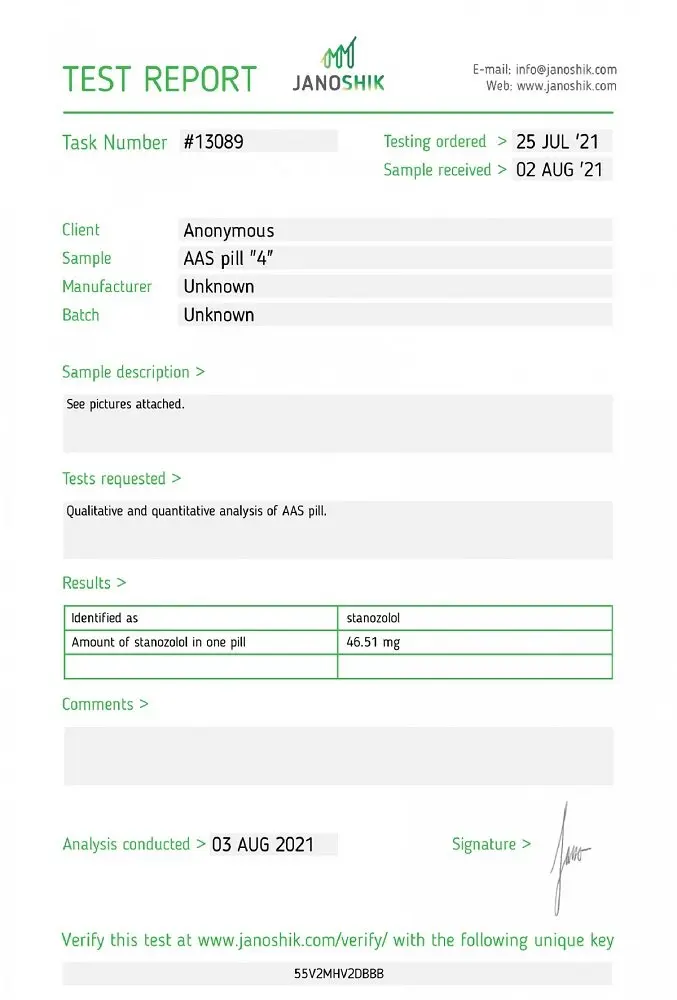 Odin Anabolics Winstrol 50 Lab Test