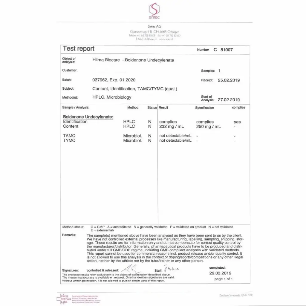 Boldenone Undecylenate (Hilma) Boldenone Undecylenate (Hilma)