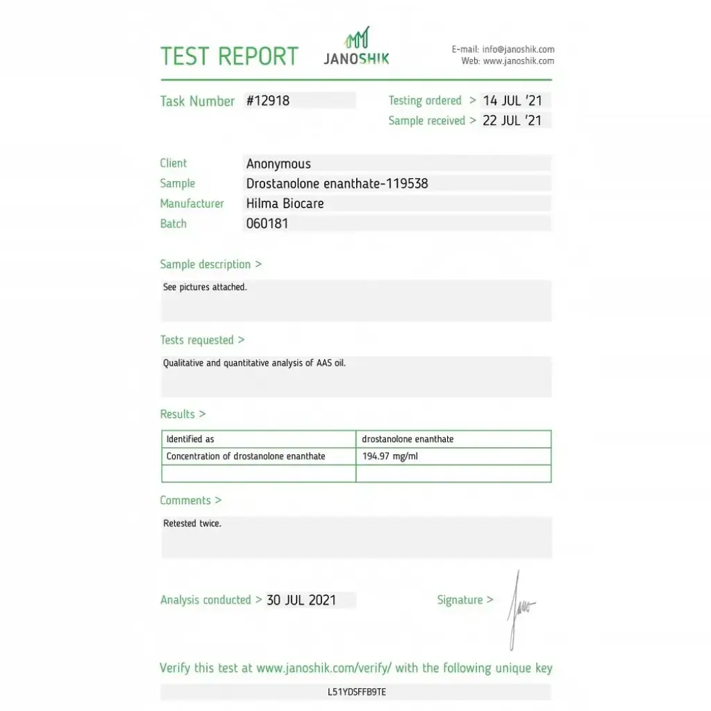 Drostanolone Enanthate (Hilma) Drostanolone Enanthate (Hilma)