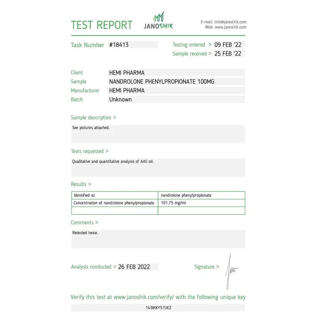 Nandrolone Phenylpropionate 100mg Nandrolone Phenylpropionate 100mg