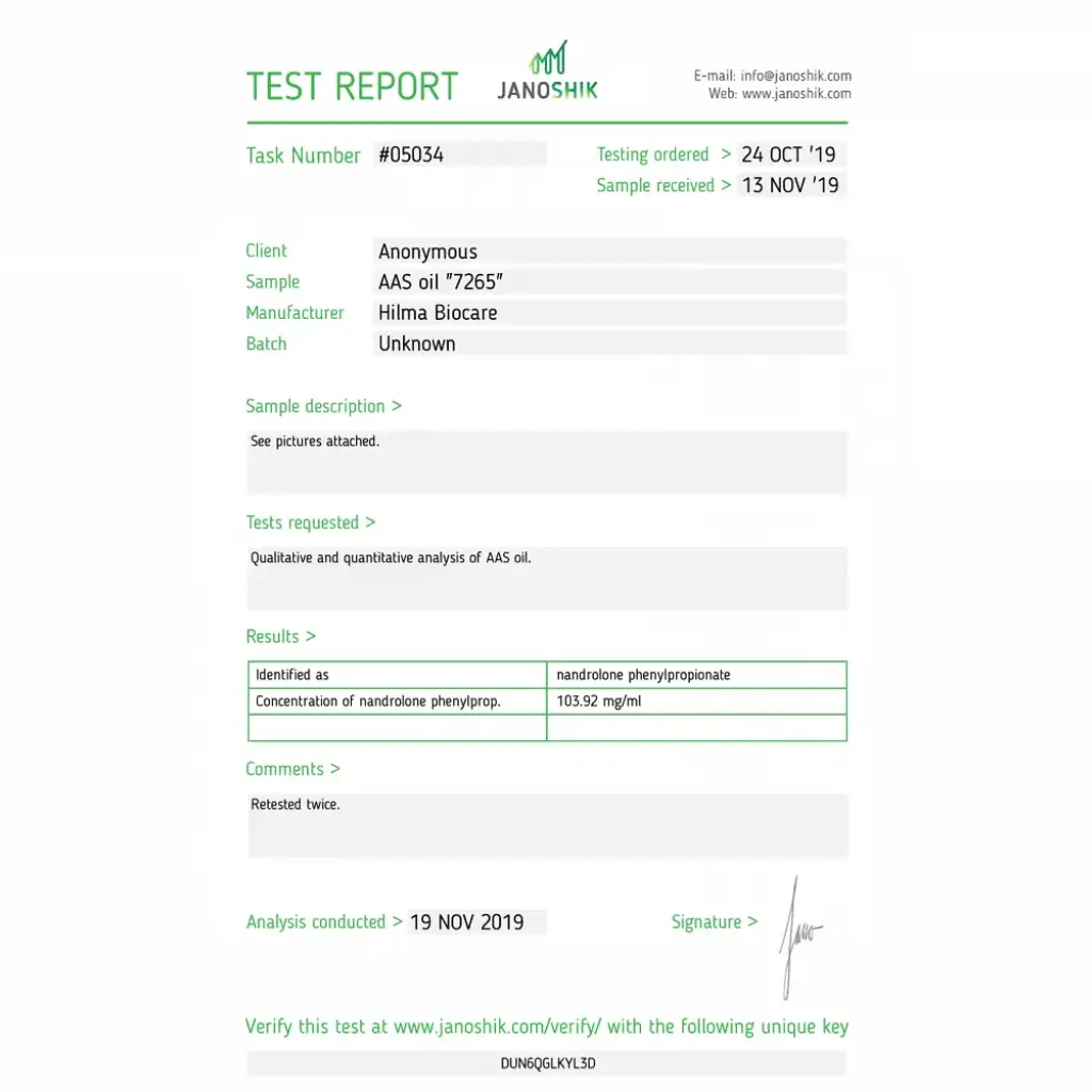 Nandrolone Phenylpropionate (Hilma) Nandrolone Phenylpropionate (Hilma)
