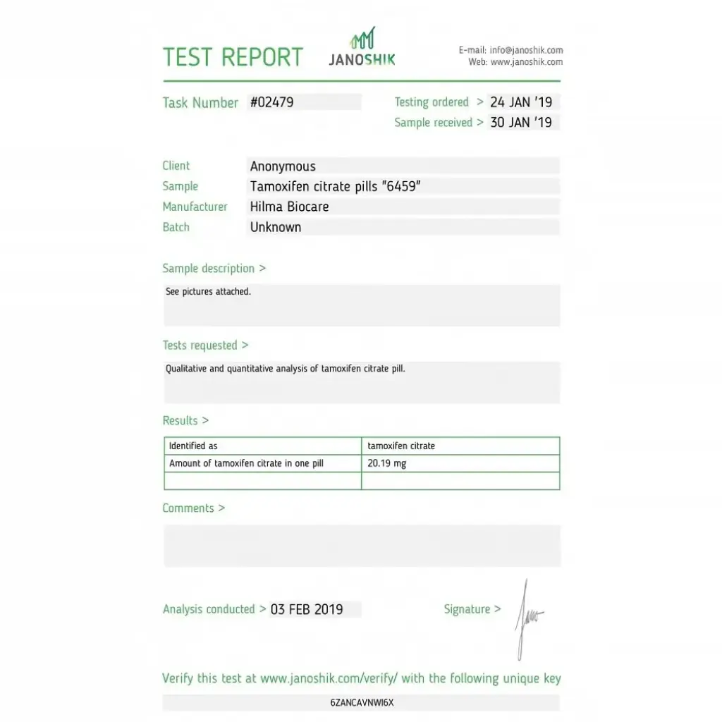 Tamoxifen Citrate (Hilma) Tamoxifen Citrate (Hilma)