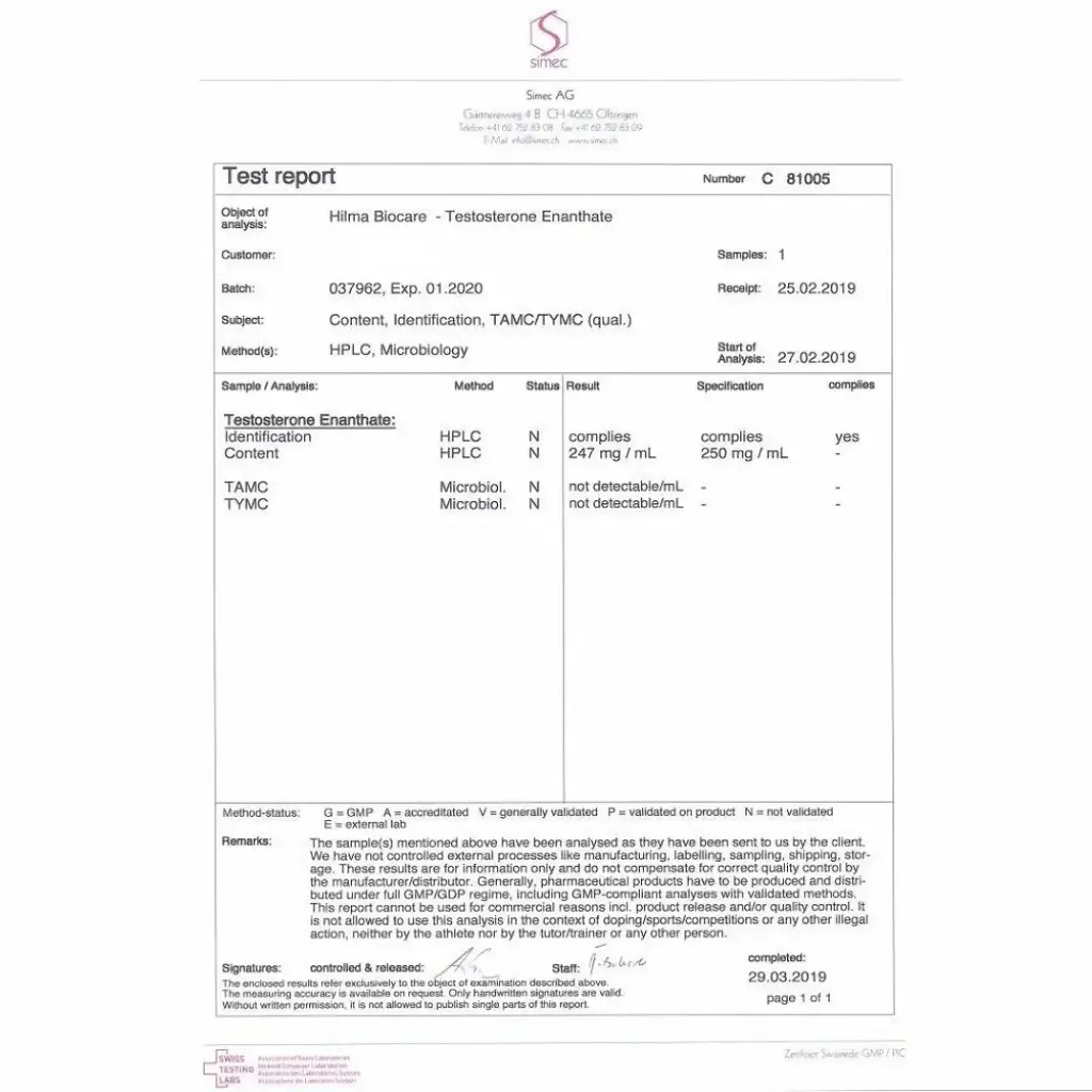 Testosterone Enanthate (Hilma) Testosterone Enanthate (Hilma)