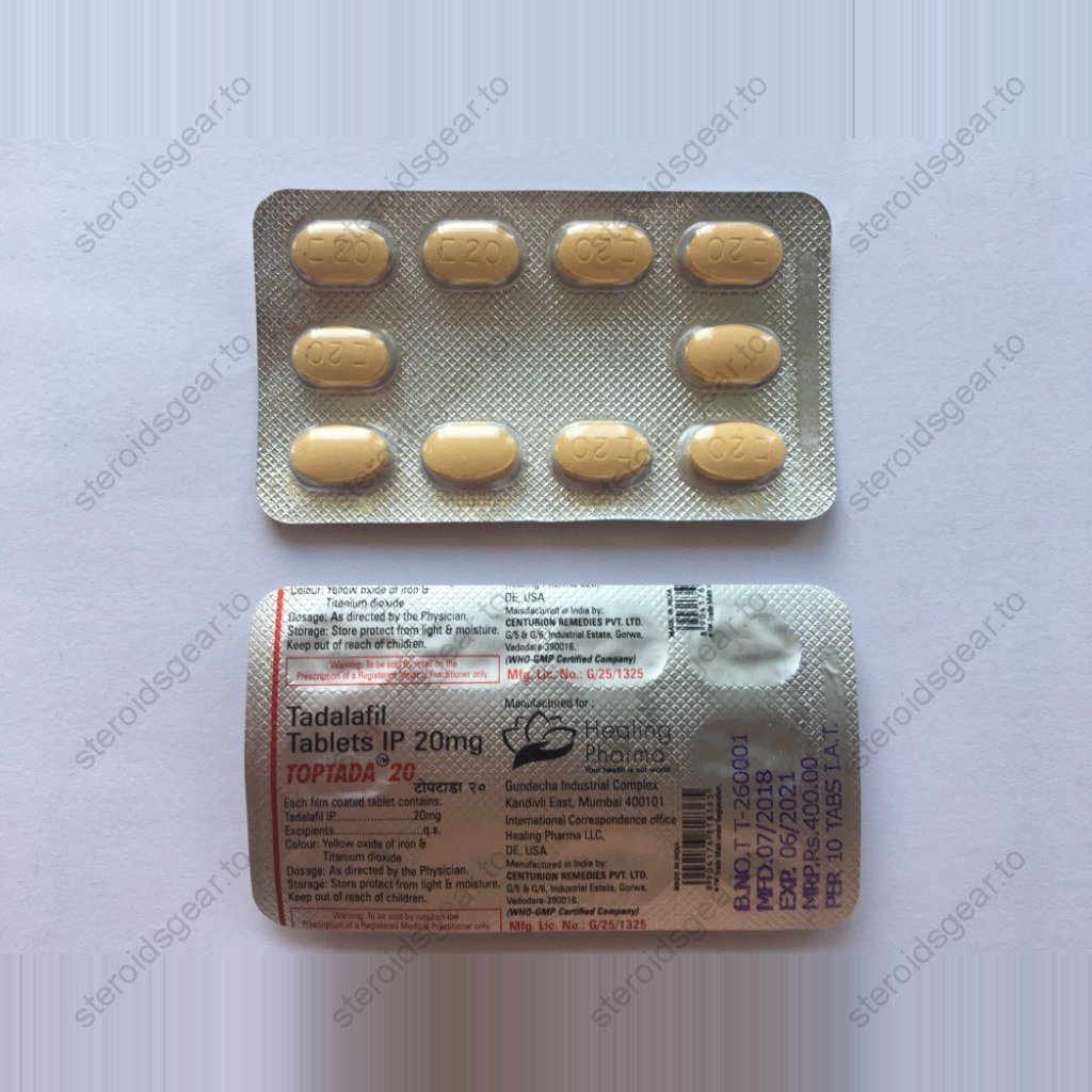 Toptada 20 mg - Tadalafil - Centurion Laboratories Toptada 20 mg - Tadalafil - Centurion Laboratories