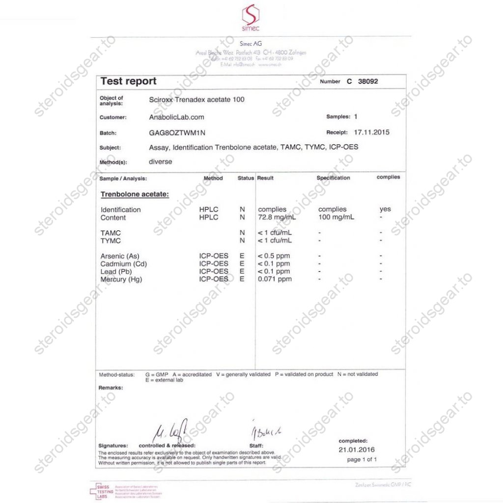 Trenadex Acetate 100 Trenadex Acetate 100