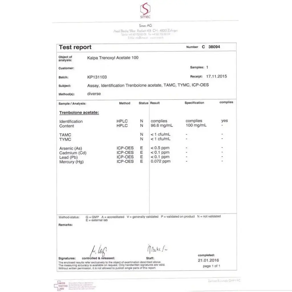 Trenboxyl Acetate 100 Trenboxyl Acetate 100