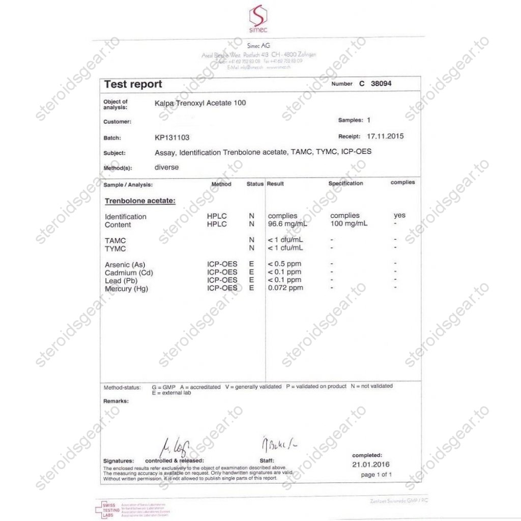 Trenboxyl Acetate 100 Trenboxyl Acetate 100